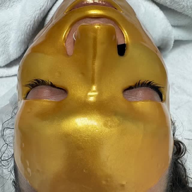 Gold sheet mask facial