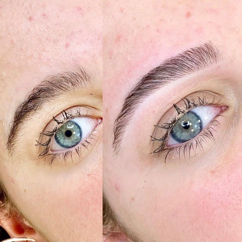 Brow micropigmentation before and after by Joice, client 1